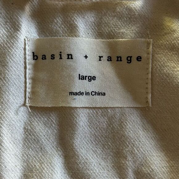 Basin and Range Denim Jacket Woman’s Large Off White Cream Jean Jacket - Picture 6 of 10